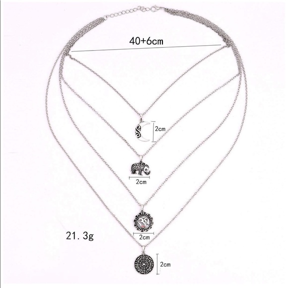 MOON BOHO MULTI-LAYER NECKLACE - Picture 5 of 5